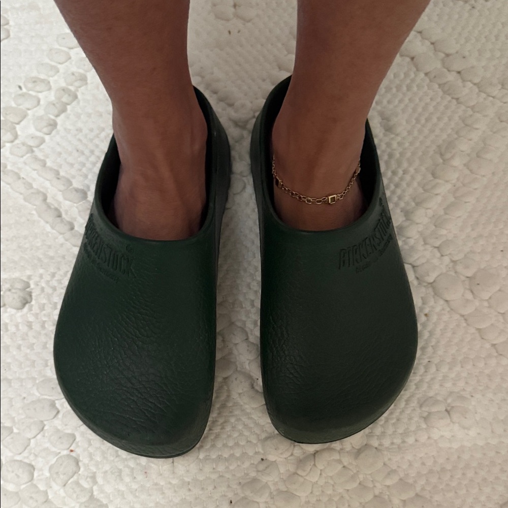 Birkenstock Forest Green Slip-On Clogs